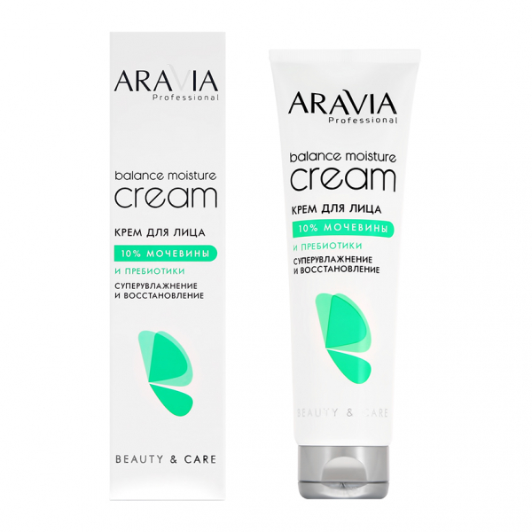 Крем для лица `ARAVIA` PROFESSIONAL BALANCE MOISTURE с мочевиной и пребиотиками (суперувлажняющий и восстанавливающий) 150 мл