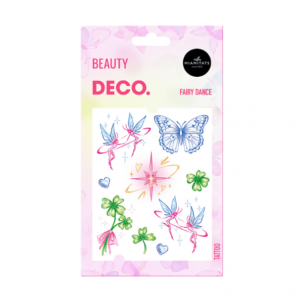 Набор переводных татуировок для тела `DECO.` FAIRYCORE by Miami Tattoos переводная (fairy dance)